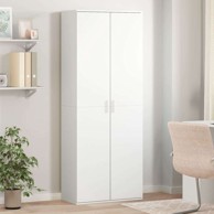 Visoka komoda bijela 70x35x180 cm od konstruiranog drva , bijela