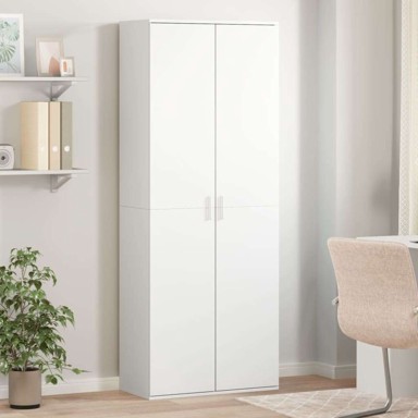 Visoka komoda bijela 70x35x180 cm od konstruiranog drva , bijela