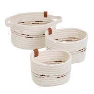 CASA SELECCIÓN Tekstilne košare u setu 3 kom 30x18x14 cm 