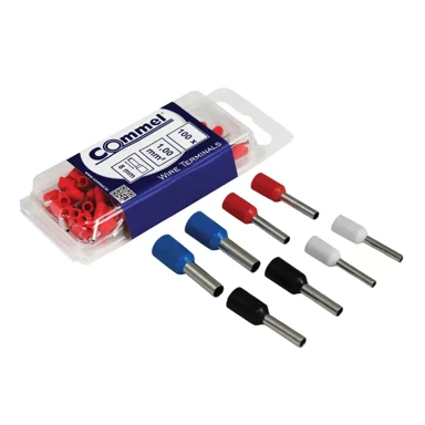 COMMEL 365-803 izolirane stopice 1,50mm2 crni 100kom