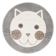 FD Sivi dječji tepih ø 100 cm Soft