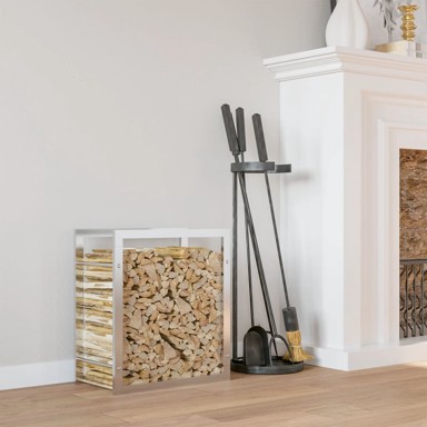 Stalak za drva za ogrjev 80x28x86 cm od nehrđajućeg čelika