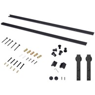 HOMESTAR Set hardvera za klizna vrata, 200 x 4 x 0.6 cm, crna