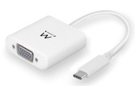 EWENT Adapter USB-C na VGA EC1050, bijeli, 1080p 60Hz
