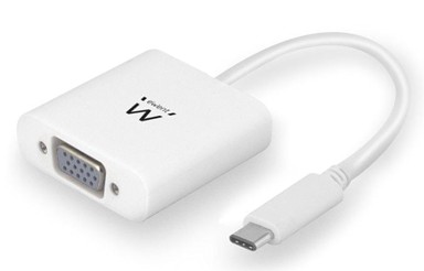 EWENT Adapter USB-C na VGA EC1050, bijeli, 1080p 60Hz