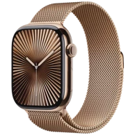 APPLE Pametni sat S10 4G, 46mm, zlatna Titanium, zlatni metalni remen, M/L