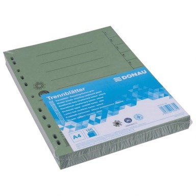 DONAU Pregrada kartonska A4 250 g pk100 8610001-06, zelena