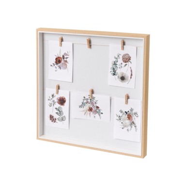 CASA SELECCIÓN Viseći okvir u prirodnoj boji 43x43 cm 