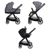 FREEON Kolica 3u1 Opty, siva