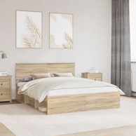 Okvir za krevet 160 x 200 cm čvrsto borovo drvo, sonoma