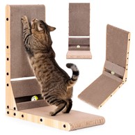 Kartonski krevet i grebalica za mačke s igračkom, kutni model, petsi