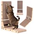 Kartonski krevet i grebalica za mačke s igračkom, kutni model, petsi