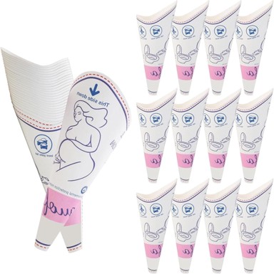 NIKCORP Jednokratni ženski lijevak za mokrenje u stojećem položaju, 50 kom