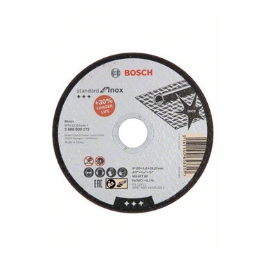 BOSCH Inox Rezna ploča za inox 125x1.6x22.23 mm, ravna SF
