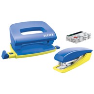 LEITZ Uredski set Urban Chic 55996132, bušač i klamerica, plavi