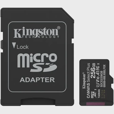 KINGSTON Memorijska kartica microSDXC Canvas Select Plus, 256GB, crna, UHS-I, U1, Class 10, V10