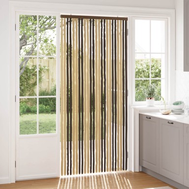 Zavjesa protiv insekata Chenille, 100 x 220 cm, tamno smeđa i bež