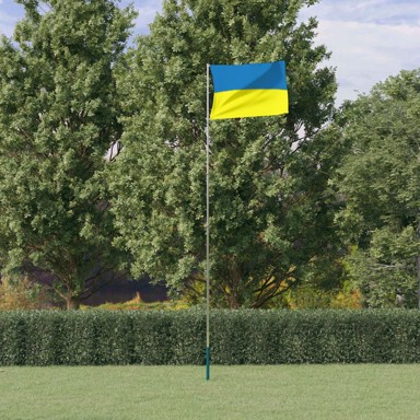 Ukrajinska zastava i jarbol, aluminijski, 5,55 m