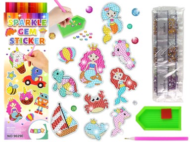 Dijamantni vez, naljepnice s morskim životinjama