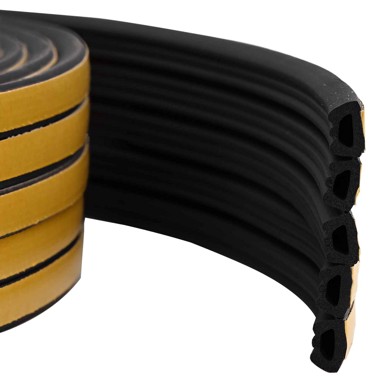Brtvilo za prozore, samoljepivo, 10x6 mm, 100 m, EPDM pjena, crna