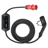 Prijenosni EV punjač, 11 kW, tip 2, CEE 3F, Home line, crni