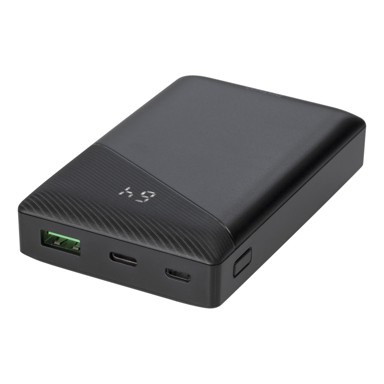 DELTACO Powerbank 10 000 mAh, 1x USB-C PD, 1x USB-A, brzo punjenje 