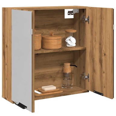 Kupaonski ormarić s ogledalom artisan hrast 64x20x66,5 cm