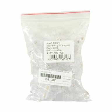 DIGITUS Konektor RJ45 CAT 5e UTP, prolazni, za meki kabel, A-MO 8/8 SR, pakiranje 100