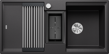 BLANCO Sudoper Adira 6 S InFino Silgranit sklopiva rešetka + kadica, s dalj.upr. - grafit