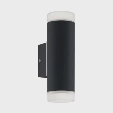 Vanjska zidna lampa, 2xLED, GU10, 2x5W, Riga-LED, 96505, čelik/crna