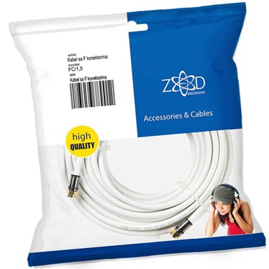 ZED ELECTRONIC Antenski Kabel sa F Konektorima 1.5 m FC/1,5