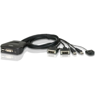 ATEN KVM preklopnik CS22D-AT, DVI-D, USB, 1920 x 1200, crni