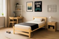 Drveni dječji krevet Aleks, 180x80 cm, svijetlo drvo