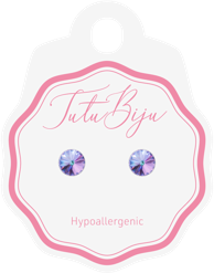 TUTU BIJU Naušnice Rivolo 6.2 mm, vitral light, TRI62C003