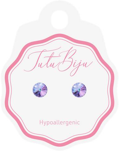 TUTU BIJU Naušnice Rivolo 6.2 mm, vitral light, TRI62C003