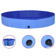 Sklopivi bazen za pse, plavi, 300 x 40 cm, PVC