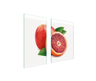 TMK Staklena zaštita za štednjak ili ploču za kuhanje 75x52, grapefruit