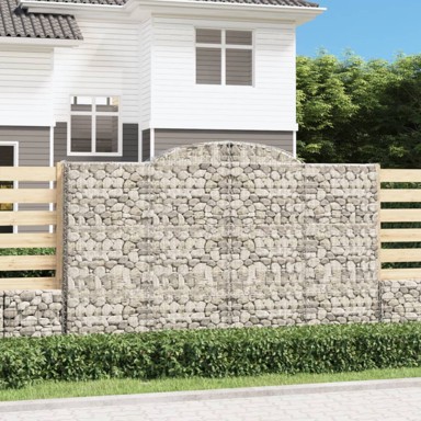 Lučne gabionske košare, 17kom, 300x50x180/200cm, pocinčano željezo