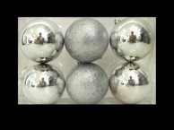 Plastične kuglice, ø 8 cm, 6 kom, srebrne