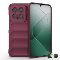Silikonska Wave maskica za Xiaomi 14 Tamno ljubičasta