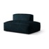 MICADONI Tamno plava baršunasti modularna sjedeća garnitura (s desnim kutom) Martina, 133x106x75 cm