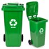 Kanta za otpad, 120 l, zelena, staklo