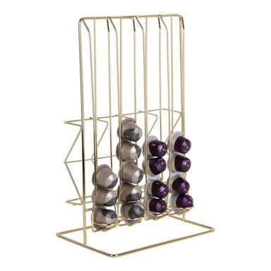 PT LIVING Stalak za kapsule kave u zlatnoj boji Wired 