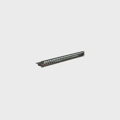 ROLINE Patch panel Keystone 19, 24 porta, STP, Cat6, oklopljen, crni