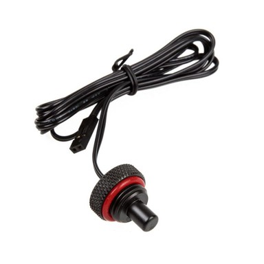 BITSPOWER Čep za zatvaranje, s temperaturnim senzorom, G1/4 inča IG, 90 cm, karbon crni