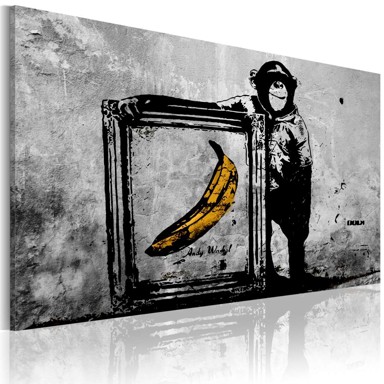 Slika Inspired by Banksy black and white 90x60