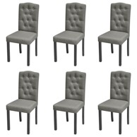 Blagovaonske stolice od tkanine 6 kom sive