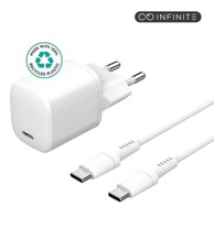 ESTUFF Punjač INFINITE Charger Kit PD 20W s USB-C na USB-C kabelom 1,5 m