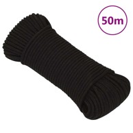 Radno uže, crno, 4 mm, 50 m, poliestersko