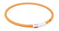TRIXIE Ogrlica za pse F.L. USB silikon XS-XL 70 cm/fi-10 mm narančasta